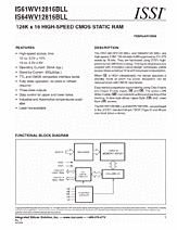 DataSheet IS64WV12816BLL pdf